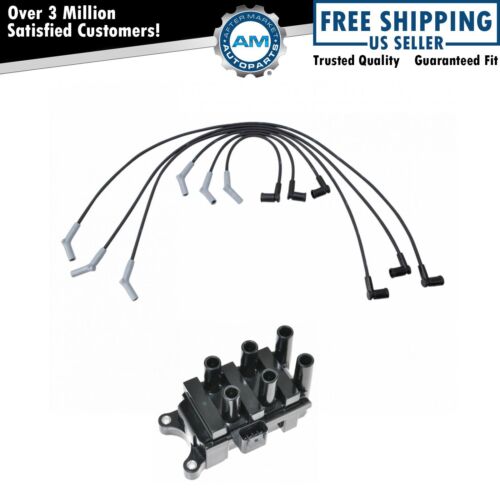 Ignition Coil Pack & Spark Plug Wire Set for Ford F150 E150 E250 4.2L