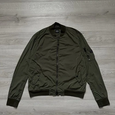 BOSS HUGO BOSS MA1 TWO-WAY STRETCH + GARMENT-DYED Men’s Jacket Khaki Size:50 - Image 1 of 4