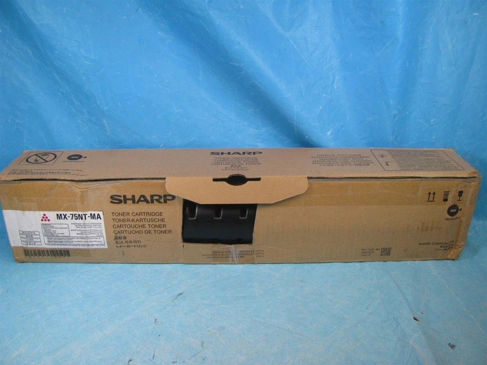 Genuine Sharp MX-75NT-MA Magenta Toner Cartridge - FREE SHIPPING - DAMAGED BOX - Image 1 of 1
