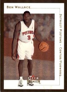 2001-02 Basketball Fleer Premium Ben Wallace Detroit Pistons #37 - Picture 1 of 2