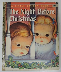 Vintage 1955 The Night Before Christmas kleines goldenes Buch "A" 1. Auflage 241 - Bild 1 von 10