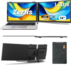 Laptop Screen Extender, Ultra-Thin 14" FHD 1080P Portable Monitor for Laptop - Picture 1 of 8