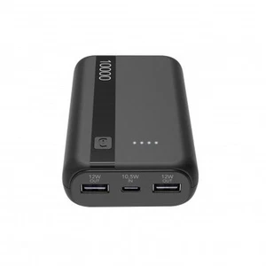 Cellular Line PBENTRY10000K Black Powerbank 10000mAh Usb-C & 2 USB - Zdjęcie 1 z 1