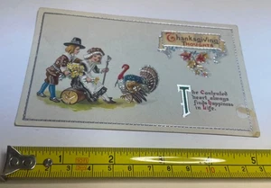 Antike?/ Vintage "Thanksgiving Thoughts" Türkei Postkarte, Stecher #7167 - Bild 1 von 2