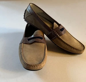 SIOUX BEIGE WILDLEDER LEDER SLIPPER MOKASSIN SCHUHE/SLIPPER HERREN GRÖßE UK 9 NEU - Bild 1 von 20