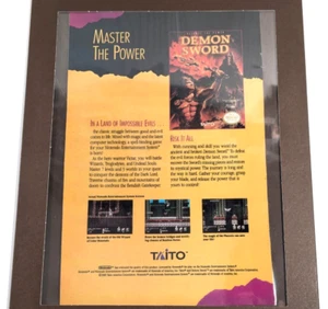 Demon Sword NES Vintage 1989 Pubblicità Taito Nintendo Gioco Memorabilia Retro Gaming - Foto 1 di 8