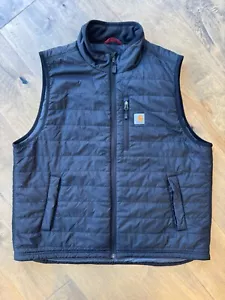 Carhartt Black Rain Defender Insulated Nylon Vest 102286 001 Men's Size XL - Picture 1 of 12