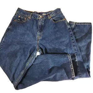 Levis 560 Jeans Damen Gr. 14M gerades Bein dunkle Waschung hohe Taille Denim Baumwolle Vintage - Bild 1 von 9