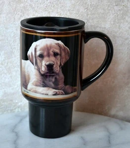 Lang Travel Mug W Lid Pick of the Litter Labrador Puppy Dog 16 oz Tall Ceramic - Bild 1 von 9