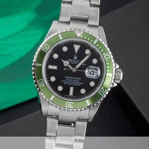 Rolex Submariner Date Kermit Automatik Stahl Herrenuhr Ref. 16610LV B&P 2009 - Bild 1 von 13
