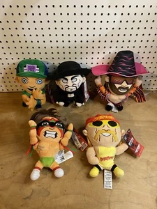 WWE Plush Lot Of 5 Official Licensed Undertaker Hulk Hogan John Cena Macho Man - Picture 1 of 9