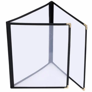 Barbits A4 doppelseitiges Menücover dreiseitige Seite - 6 Seiten strapazierfähiges amerikanisches Menü - Bild 1 von 5