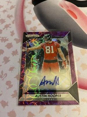 2016 Panini Prizm Rookie Autograph Purple Scope Prizm #RA-AHP Austin Hooper /99  - Image 1 of 4