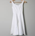 Belle Poque Womens White Cotton Stretchy Sleeveless Dress Size Small Coastal