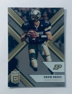 Drew Brees 2018 Panini Elite Draft Picks Card #37 Perdue Boilermakers Saints - Foto 1 di 2
