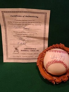 Dmitri Young Tigers Reds Autographed ONL Baseball, COA sealed in plastic - Picture 1 of 8