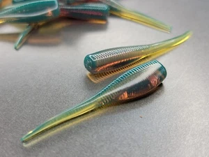 (24) 2" PLATTENJÄGER ""Motoröl"" GRUBS JIGS CRAPPIE PANFISH STINGER BABY SHAD - Bild 1 von 3