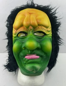 Topstone Neu Vintage Halloween Maske Hexe Hexe Monster Grün Gesicht Brandneu. - Bild 1 von 10