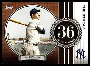 2007 Topps #JD26 Joe DiMaggio Joe DiMaggio: The Streak - Picture 1 of 2