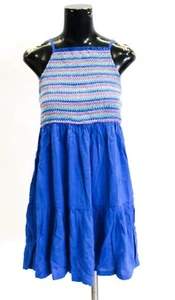 Sugar & Jade Tween Girls Rainbow Smoked Tiered Dress AR8 Cool Cobalt Size XL NWT - Picture 1 of 4