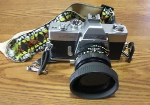 Cámara vintage minolta srt 201 con lente Tiffen 49mm con estuche y extras - Imagen 1 de 8