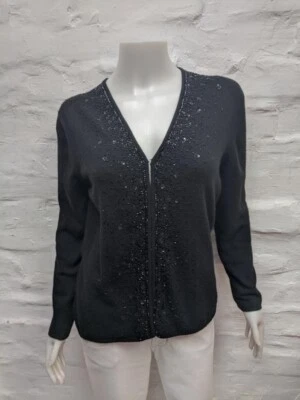 Cárdigan Ballantyne 5 para mujer 100 % cachemir hecho en Escocia Foto 1 de 4