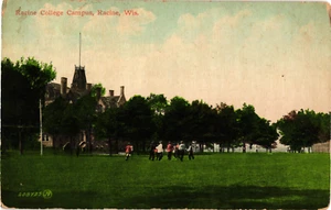 Racine WI-Wisconsin, Racine College Campus, Antique, Vintage 1911 Postcard - Picture 1 of 2