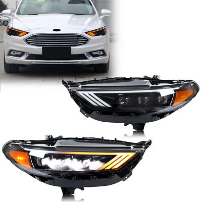 Faros LED para Ford Fusion S SE 2017-2020 Mondeo par secuencial luces delanteras Foto 1 de 4