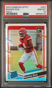 2023 Donruss Optic - Rated Rookie Holo Prizm #257 Rashee Rice (RC) PSA 10💎 - Picture 1 of 3
