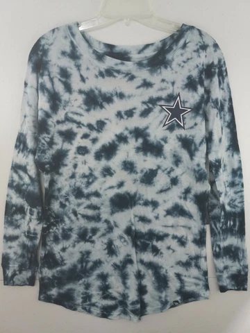 Dallas Cowboys Women's Size XS Blue Tie Dye Long Sleeve T-Shirt NWT Cover