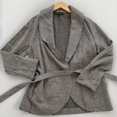 Cárdigan Lafayette 148 New York Mujer M Lana Plumero Abierto Envolvente Kimono Tostado $598 Foto 1 de 4