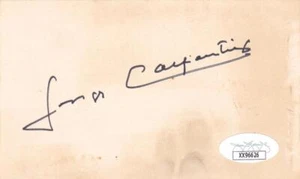 GEORGEES CARPENTIER signierte 4x6 Karteikarte Weltmeister 1920-1922 JSA XX96626 - Bild 1 von 1
