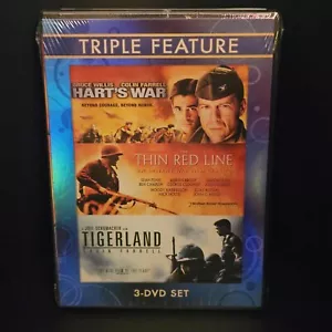 Triple Feature - Hart's War, The Thin Red Line, Tigerland (3-DVD Set) War New - Picture 1 of 2