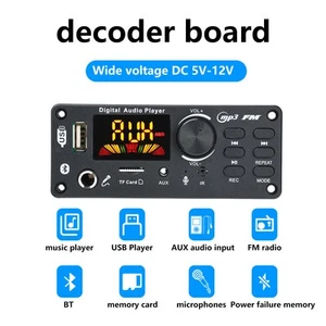 MP3 Decoder Platine LCD Bluetooth FM Radio Audio Modul mit Fernbedienung 12V - Bild 1 von 23