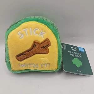 Girl Scouts Bark Brand Dog Toy All Dog Sizes Stick With It Pup Patch Toy - Picture 1 of 9