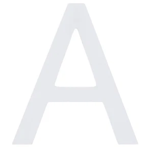 Arial Font White Painted MDF Wood Letter A (6 Inches) - Picture 1 of 2