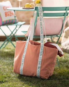 Strandtasche Damen Shopper "Vacation" Stofftasche Tasche, große Einkaufstasche - Bild 1 von 5