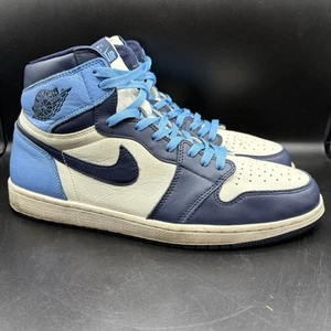 Taglia 14 - Jordan 1 Retro OG High Obsidian UNC 2019 - Foto 1 di 12