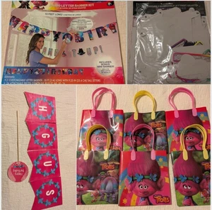 Trolls World Tour Party Supplies, Favor Bags Treat Birthday Gift Sack Fun Bag - Picture 1 of 6