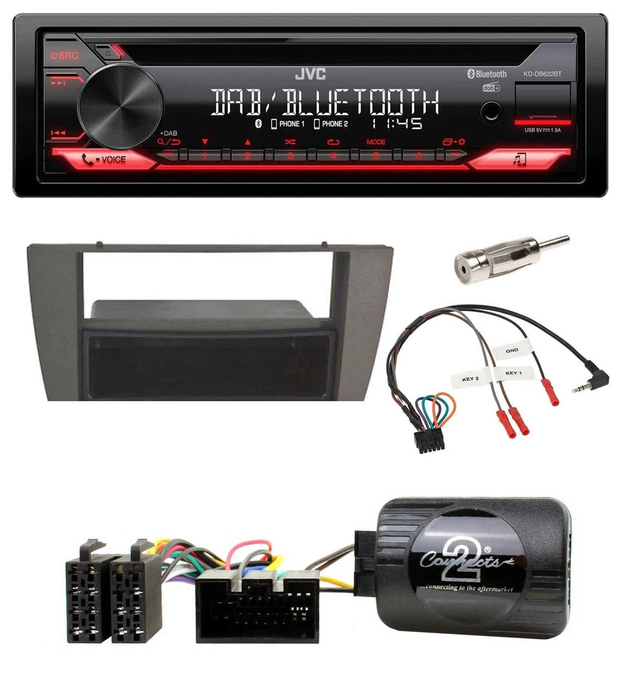 JVC CD DAB USB Bluetooth Lenkrad Autoradio für Jaguar X-Type S-Type 2003-2008 - Bild 1 von 4