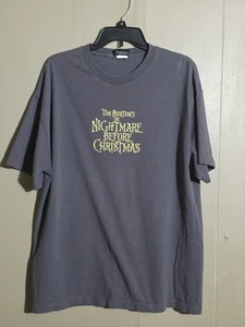 Vtg XL Nightmare Before Christmas T-Shirt, Touchstone Disney Burton Art Promo - Picture 1 of 9
