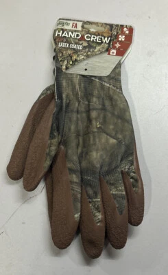 NWT Mossy Oak HandCrew Break up Country Latex Coated Gloves One Size - Image 1 of 3