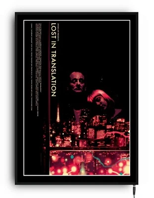 LOST IN TRANSLATION movie poster lightbox led sign home cinema MAN CAVE FILM - Bild 1 von 4