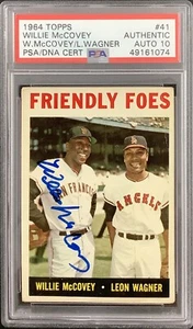 Willie McCovey Signed 1964 Topps #41 Card Giants HOF Autograph PSA/DNA Auto 10 - Picture 1 of 2