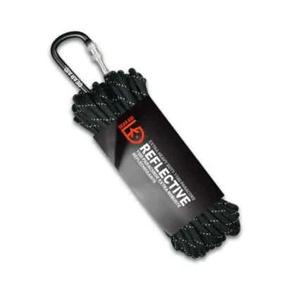 Gear Aid Extra Heavy Duty 1100 Paracord with Carabiner - Black/Reflective - Image 1 of 4