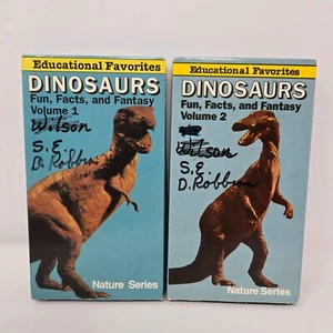 Educational Favorites Dinosaurs Fun Facts And Fantasy  Vol 1 & 2 VHS Claymation - Picture 1 of 7