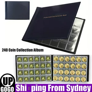 1X Coin Collection Album Storage Book Case Folder Holder Penny Collecting 240 AU - Picture 1 of 15