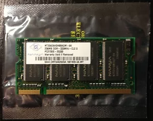 Nanya 256 MB DDR333 Mhz PC2700 SO-DIMM - NT256D64SH8BAGM-6K - Picture 1 of 2