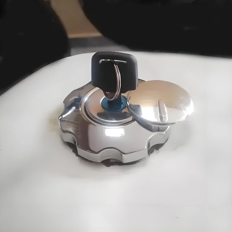 Universal Motorcycle Parts Gas Fuel Tank Cap Cover Locking + 2 Keys Accessories - Image 1 of 4