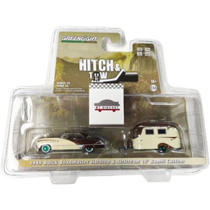 GREENLIGHT 1949 BUICK ROADMASTER with AIRSTREAM 16' BAMBI 1/64 32260 A Chase - Picture 1 of 1